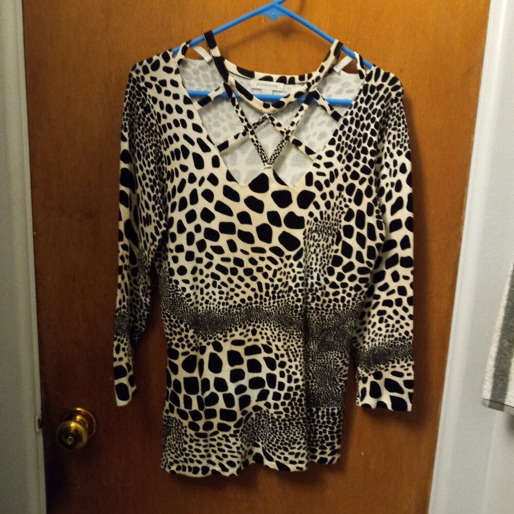 Boston Proper Animal Print Blouse